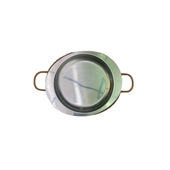 Vintage Set Of 3 Cavalier Nasco Aluminum Plates With 3 Rattan Wicker Holders - Picture 4 of 12